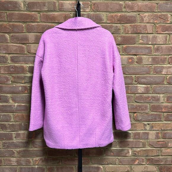Forever 21 Women’s Pink Wool Blend Car Coat Size Medium NEW - Picture 3 of 5